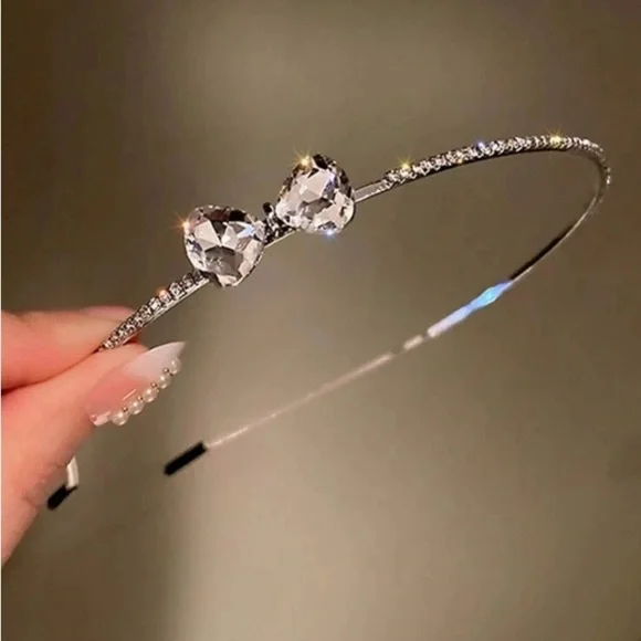 Rhinestone Bow Headband - Picture 2 of 4
